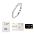 925 silver moissanite ring with 1.00ct D VVS1 stone and GRA certificate - R12463 Moissanite Open Ring (with Gra Certificate)