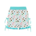 Pantaloncini in cotone bianco per bambina con stampe cartoni e fiocchi blu chiaro - Stampa Animale Cartone Animato Bianca (3226) / 2Y(90cm)