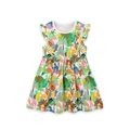 Mädchen Sommerkleid aus Baumwolle mit tropischen Tierprints wie Giraffen und Leoparden - 2Y (90cm)