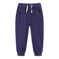 Navy blue kids jogger pants with elastic drawstring waist and ribbed ankle cuffs - Dark Blue Style (3047) / 6Y (120cm)