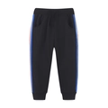 Zwarte kinderjoggingbroek met elastische taille en driekleurige strepen aan de zijkant - 6 jaar (120cm) / Zwart (3057)