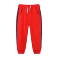 Rode joggingbroek voor kinderen met zijstrepen, elastische taille en trekkoord - 6 jaar (120cm) / Rood (3054)