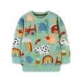 Sweat-shirt enfant vert clair à manches longues avec motifs d'animaux de la ferme - 6Y / Vert Menthe