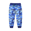 Pantalones deportivos para niño con estampado de camuflaje azul y cordón verde - Camuflaje Azul (3133) / 6 años (120cm)