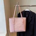 Rosa Shopper mit Webstruktur und großem Fassungsvermögen für den Büroalltag - Ohne Anhänger / Rosa