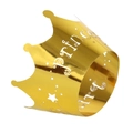 Golden mirror finish Prince crown cupcake wrappers for boy birthday party decorations - Mirror Gold