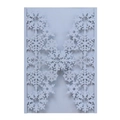 Élégante pochette d'invitation flocon de neige découpée au laser en papier perlé pour Noël - Bleu Brume
