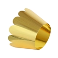 Glossy golden crown laser cut cupcake wrappers for birthday party cake decorations - Mirror Gold
