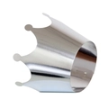 Silver mirror finish crown cake wrappers for baby 1st birthday party decorations - Mirror Silver