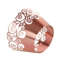 Pirottini per cupcake in oro rosa tagliati al laser con eleganti motivi a pergamena - Oro Rosa Specchio