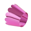 Detail view of rose red metallic scalloped cupcake wrapper with shiny mirror finish - Nail Powder