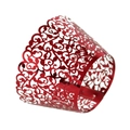Laser cut red mirror cupcake wrappers with vine pattern for wedding party decor - Mirror Red
