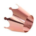 Elegant rose gold crown cake topper with shiny mirror finish for birthday party decorations - Mirror Rose Gold