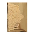 Detailed laser-cut gold metallic mandala pattern for elegant wedding invitations - Reflective Gold