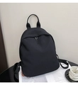Sac à dos noir minimaliste en tissu Oxford avec texture nid d'abeille moderne - Noir