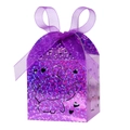Caja de regalo de elefante morado brillante con purpurina y cinta elegante - Púrpura Brillante