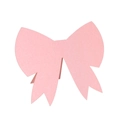 Détail d'un nœud rose à paillettes pour marque-place de mariage avec effet 3D - Rose