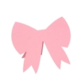 Marque-place nœud 3D rose avec support pliable pour décoration de table de mariage - Rouge Rose
