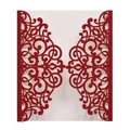 Red laser cut gate-fold invitation with glitter texture for weddings and festivals - Glitter Red