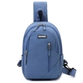 Borsa a tracolla azzurra ad alta capacità con logo MACHUGE e spallaccio regolabile - Blu