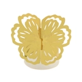 Dettaglio portatovagliolo a farfalla dorata in carta perlata tagliata al laser di precisione - 20cm / Oro Riflettente