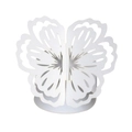 Dettaglio portatovagliolo a farfalla tagliato al laser in bianco per decoro matrimonio - 20cm / Bianco