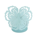 Pirottini in carta celeste taglio laser a farfalla per decorazioni tavola matrimonio - 20cm / Blu Chiaro Perlato