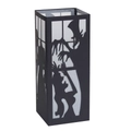Halloween Laterne in Schwarz mit Gruselmonstern und Totenkopf-Silhouetten Deko - Halloween Lampenschirm-6