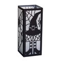 Lanterne d'Halloween noire avec toile d'araignée et motifs de chapeau de sorcière - Style Ajouré d'Halloween (Abat-jour d'Halloween-3)