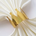 Ronds de serviette couronne dorée scintillante pour une décoration de table de mariage - Or Scintillant
