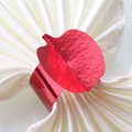 Metallic red pumpkin shape napkin ring made of reflective paper for festive table decor - 17.8CM / Mirror Red