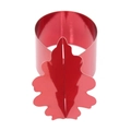 Gros plan d'un rond de serviette feuille d'érable rouge métal pour fête d'automne - 17.8CM / Rouge miroir