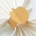 Elegant gold pumpkin napkin rings with mirror finish for Thanksgiving table decor - 17.8CM / Gold
