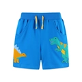 Blaue Baumwollshorts für Jungen mit Dinosaurier-Stickerei und gelbem Kordelzug am Bund - 2Y(90cm) / Dinosaurier-Stickerei Blaue Shorts