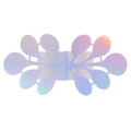 Détail du rond de serviette irisant découpé au laser avec motif papillon élégant - Iridescent miroir
