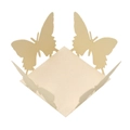 Detailed laser-cut butterfly hollow candy box made of pearlescent champagne cardstock - Jewelry Cream Star