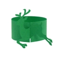 Green paper Christmas napkin ring featuring a festive reindeer silhouette design - 18cm / Dark Green