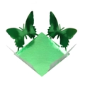 Detail of laser-cut 3D butterfly candy box with emerald green metallic mirror finish - Mirror Dark Green