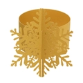 Servilleteros de papel dorado con forma de copo de nieve para mesa de Navidad - 18.2cm / Dorado