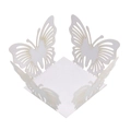 Makroansicht der weißen Schmetterling Hochzeitsbox mit lasergeschnittener hohler Spitze - Weiß