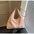 Borsa tote rosa minimalista di grande capacità in tessuto di nylon leggero per il lavoro - Rosa