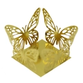 Golden laser-cut hollow butterfly gift boxes with reflective metallic finish for weddings - 3.6cm / Mirror Gold