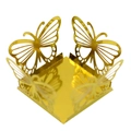 Golden butterfly laser cut candy box for wedding parties with reflective mirror finish - Small / Mirror Gold