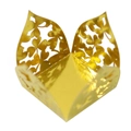 Scatole di caramelle a trifoglio dorate tagliate al laser per matrimoni e regali di festa - 3.5cm / Oro Specchio