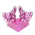 Scatole di caramelle farfalla rosa tagliate al laser per decorazioni di matrimoni e feste - Polvere per unghie