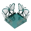 Tiffany blue hollow butterfly mirror paper cupcake and candy box for weddings - Small / Mirror Bright Blue