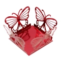 Glossy red laser-cut butterfly candy box for wedding party favors and cake packaging - Small / Mirror Red
