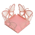 Rosa lasergeschnittene Schmetterling Cupcake-Förmchen für Hochzeitsdeko - 3.7cm / Rosa