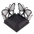 Detail of laser-cut butterfly candy box in black matte finish for wedding parties - 3.7cm / Black