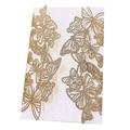 Pale gold glitter butterfly and rose hollow laser-cut invitation card for weddings - Glitter Rose Gold